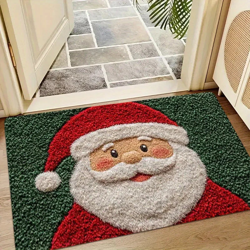 40x60cm Christmas Door Mat with Santa Claus, Reindeer & Xmas Tree – Holiday Floor Mat for Home & Bathroom 2025