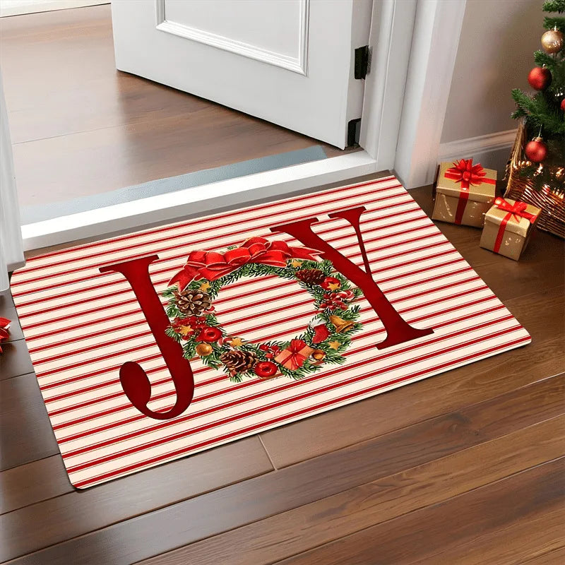 40x60cm Christmas Door Mat with Santa Claus, Reindeer & Xmas Tree – Holiday Floor Mat for Home & Bathroom 2025