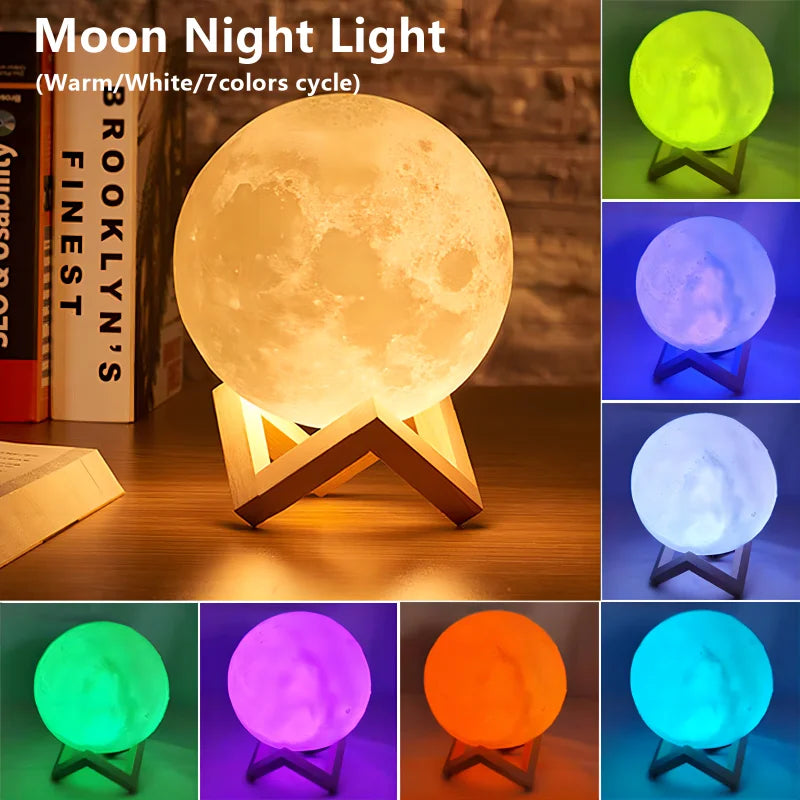 LED Moon Book Light – Galaxy Night Light for Kids, Birthday Gift & Bedroom Decoration